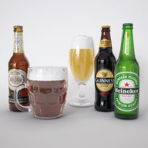Beer in bottles and toby