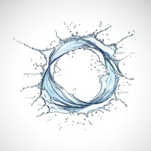blue water liquid splash