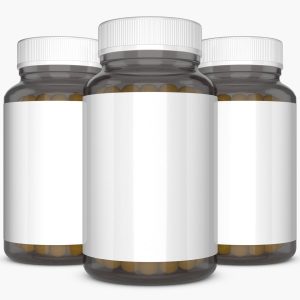 Bottle 3D Model mockup of empty pill bottles