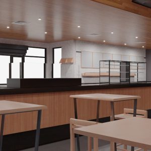 Building with Summer Cafe