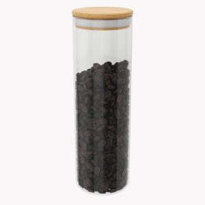 Glass kitchen jar with contents 08