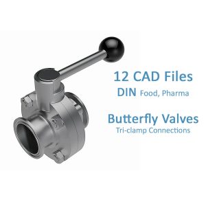 Manual Butterfly Valves - DIN Tri-clamp Connections -