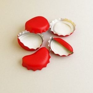 Smashed bottle caps