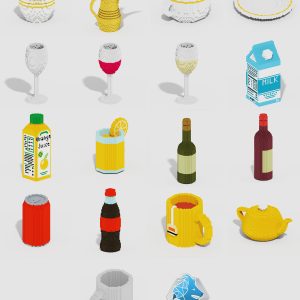 voxel-beverages-17-items-3d-model-low-poly-max-obj-fbx
